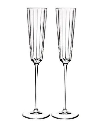 Rogaska Champagne Flute Pair In Transparent