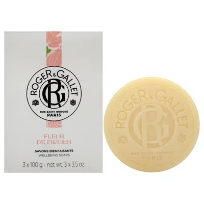 Roger&gallet Fig Blossom Wellbeing Soap Set By Roger & Gallet For Unisex - 3 X 3.5 oz Soap In White