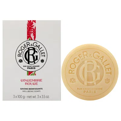 Roger&gallet Red Ginge Wellbeing Soap Set By Roger & Gallet For Unisex - 3 X 3.5 oz Soap In White