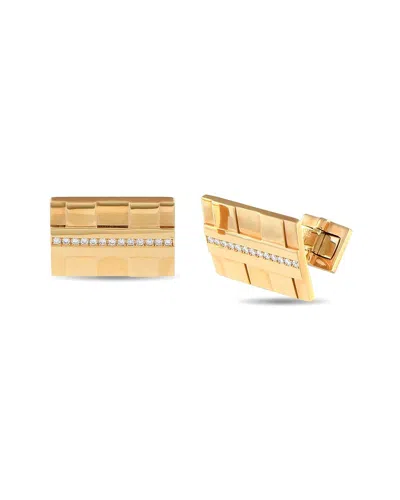 Roger Dubuis 18k 0.25 Ct. Tw. Diamond Cufflinks (authentic Pre-loved) In Gold
