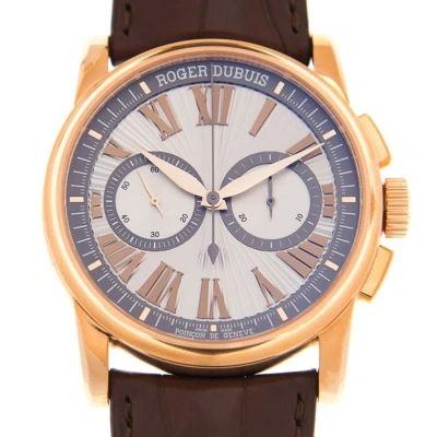 Roger Dubuis Hommage 18kt Rose Gold Chronograph Automatic Silver Dial Watch Dbho0569