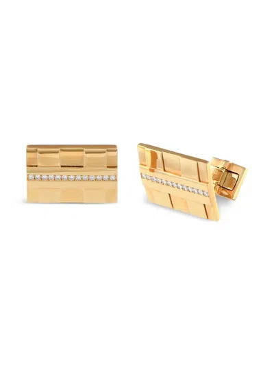 Pre-owned Roger Dubuis  18k Yellow Gold Diamond Cufflinks