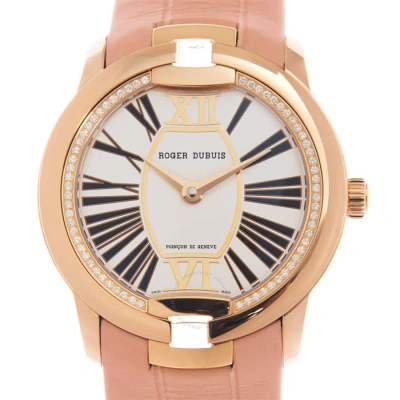 Roger Dubuis Velvet Automatic Diamond White Dial Ladies Watch Rddbve0033 In Pink