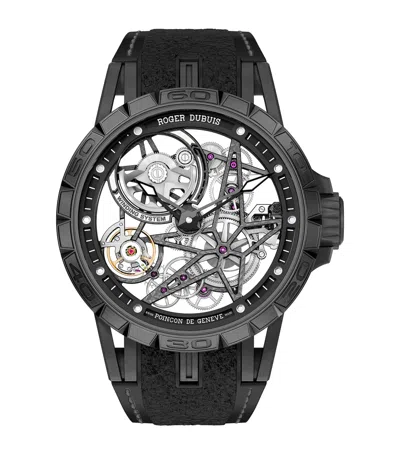 Roger Dubuis X Pirelli Titanium Excalibur Spider Pit Stop Watch In Black