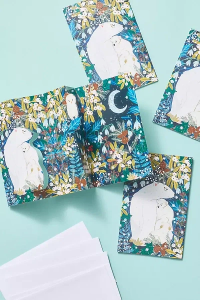 Roger La Borde Tri-fold Boxed Notecards In Blue