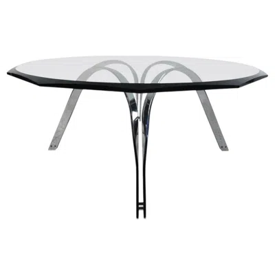 Pre-owned Roger Sprunger Mid-century  Glass Top Cocktail Table In Gray