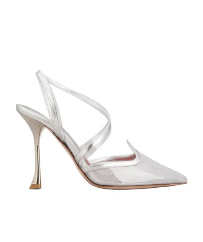 Roger Vivier 100mm Metallic-effect Pointed Pumps In White