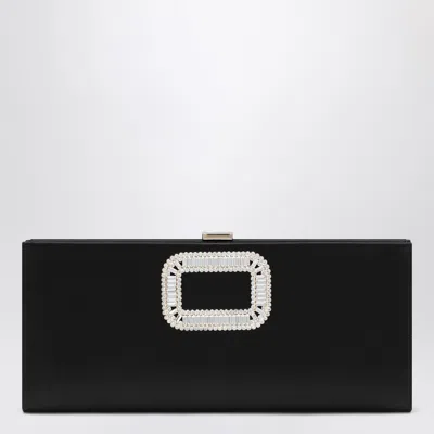 Roger Vivier Women's Pilgrim Clutch In Satin With Jeweled Buckle