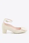 Roger Vivier 45 Patent Leather Pumps In White
