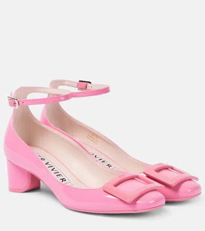 Roger Vivier 45 Leather Pumps In Pink
