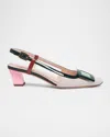 Roger Vivier Belle Vivier Multicolour Patent Leather Slingback In Multi