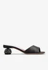 Roger Vivier 55 Crystal-embellished Leather Mules
