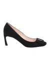 Roger Vivier 70mm Buckle-embellished Suede Pumps