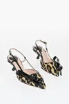 Roger Vivier Animal Patterned Patent Leather And Fabric Slingback Pumps W In Multi