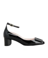 Roger Vivier 45mm U Look Patent Leather Pumps In Black