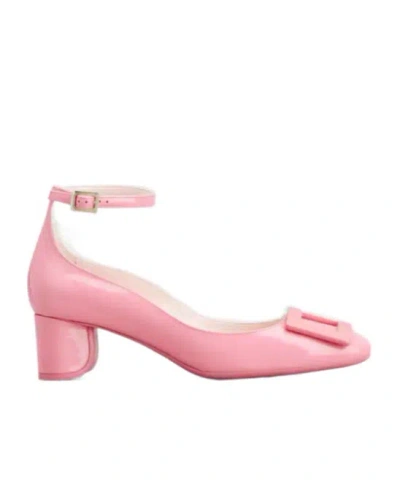 Roger Vivier Ankle Strap High Heels In Pink