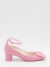 Roger Vivier Ankle Strap Pumps In Pink