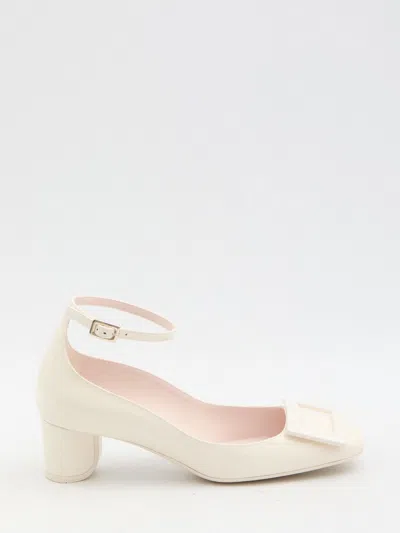 Roger Vivier Ankle Strap Pumps In White