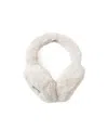 Roger Vivier Artificial Fur Earmuffs In White