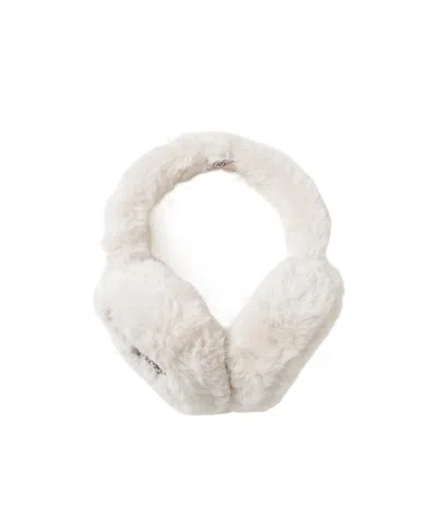Roger Vivier Artificial Fur Earmuffs In White
