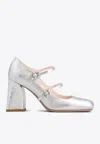 Roger Vivier Babies Tres Vivier Strass 85 In Silver