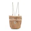 Roger Vivier Tres Vivier Backpack With Buckle And Chain Strap In Multi