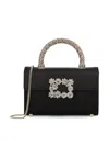 Roger Vivier Jewel Mini Embellished Satin Tote