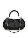 Roger Vivier Women Viv Choc Medium Leather Hobo Bag In Black