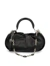 Roger Vivier Women Viv Choc Medium Leather Hobo Bag In Black