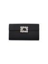 Roger Vivier Buckle Embellished Chain Strap Shoulder Bag In Black