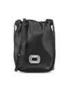 Roger Vivier Pilgrim Chain Strap Bucket Bag Rectangular In Black