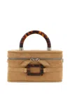 Roger Vivier Belle Vivier Vanity Mini Buckled Suede Clutch In Brown