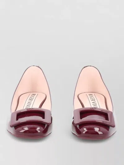 Roger Vivier Ballerina Shoes Bow Detail Low Heel In Burgundy
