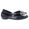 Roger Vivier Ballerine Chips D'orsay Flats In Navy Blue Patent Leather In Blue