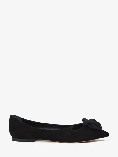 Roger Vivier Ballerine I Love Vivier Con Rosa In Black