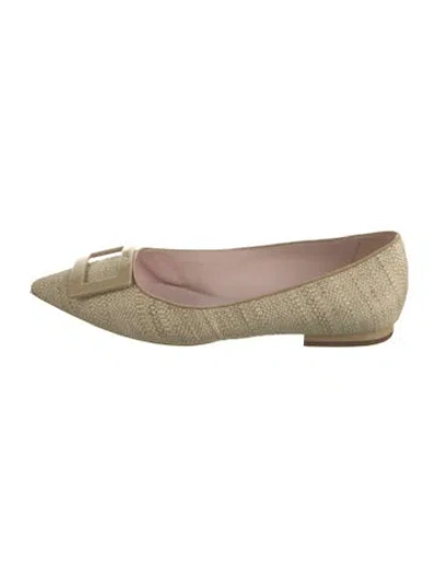 Pre-owned Roger Vivier Ballet Flats In Neutral