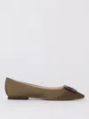 Roger Vivier Ballet Flats  Woman Color Military In Green