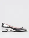 Roger Vivier Leather Ballet Shoes In Silber