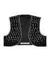 Roger Vivier Beaded Short Vest In Black
