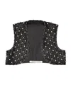 Roger Vivier Beaded Short Vest In Black