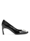 Roger Vivier Patent Leather Square-toe Heels