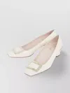 Roger Vivier Beautiful Vivier Square Toe Pumps In White