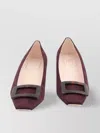 Roger Vivier Beautiful Vivier Suede Pumps In Burgundy