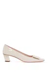 Roger Vivier Women's Calfskin D'orsay With Wide Heel Belle Vivier T. 45 Pumps In Beige