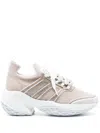 Roger Vivier Crystal Embellished Mesh Lace-up Sneaker