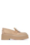Roger Vivier Viv Rangers High Metal Loafer In Beige