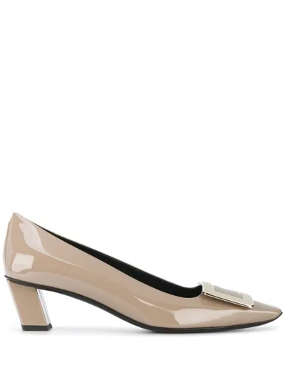 Roger Vivier Beige Leather Pumps In Sand
