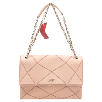 Pre-owned Roger Vivier Beige  Geometric Patterned Shoulder Bag In Brown