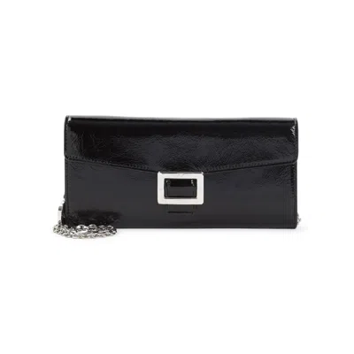 Roger Vivier Belle Clutch In Black