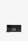 Roger Vivier Patent Leather Belle Vivier Wallet On Chain In Black